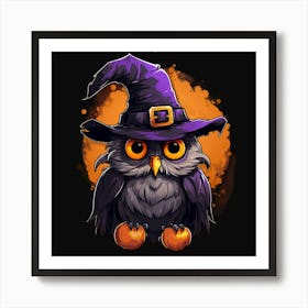 Halloween Owl 6 Art Print