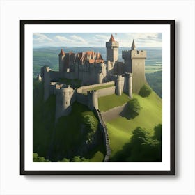 Castle On A Hill 1 Art Print