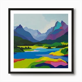 Colourful Abstract Nahuel Huapi National Park Argentina 2 Art Print