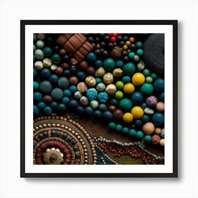 Colorful Beads Art Print