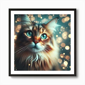 Cat With Blue Eyes 9 Art Print