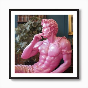 Pink Man, Pop Art Domesticity: Bust, Pink Ball, and Chewing Gum Display Art Print