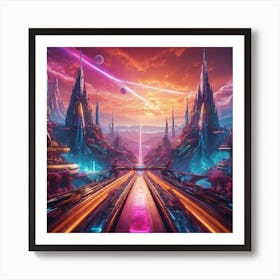 Utopia Futuristic City Art Print