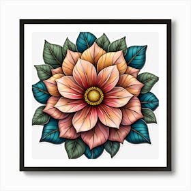 Flower Tattoo Art Print