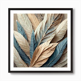 Firefly Beautiful Modern Detailed Botanical Rustic Wood Background Of Sage Herb And Indian Feathers Art Print