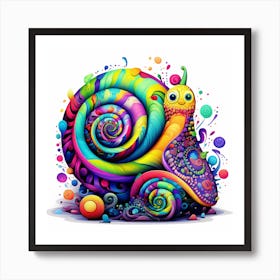 Colorful Snail Art Print