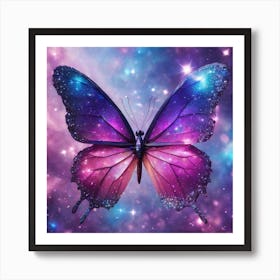 Butterfly In Space Art Print