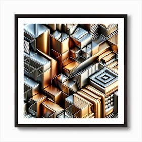 Cubist Reflections" Art Print