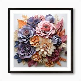 Paper Flowers 41 Art Print