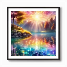 Rainbow Lake 1 Art Print