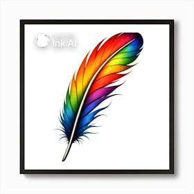 Rainbow Feather 1 Art Print