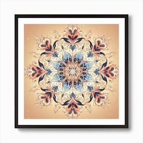 Warm Mandala Art Print