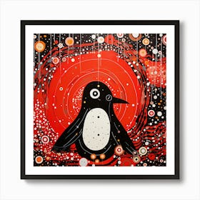 Penguin In Space 1 Art Print