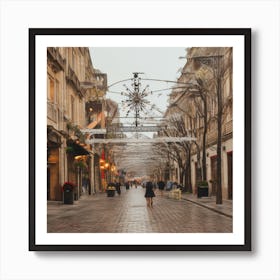 Street Scene In Paris Art Print