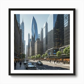 New York City Street Scene Art Print