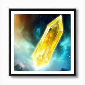 Golden Crystal 2 Art Print