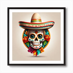 Day Of The Dead Skull 74 Art Print