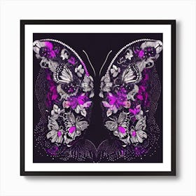 Purple Butterfly Wings Art Print