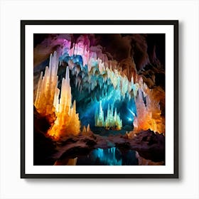 Colorful Caves Art Print