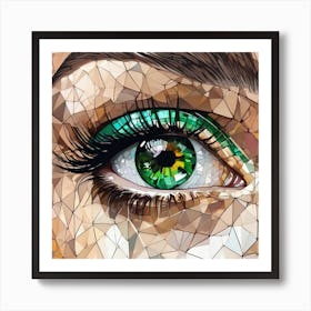Polygonal Eye Art Print