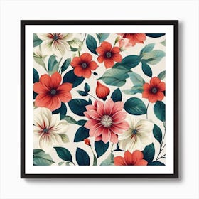 Floral Wallpaper 6 Art Print