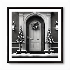 Christmas Door 55 Art Print