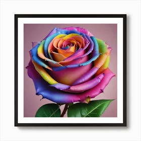 Rainbow Rose 10 Art Print