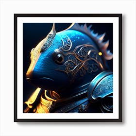 Fish In Armor Art Print