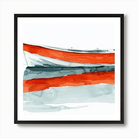 Red Boat 1 Art Print