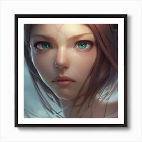 Elven Girl Hyper-Realistic Anime Portraits 1 Art Print