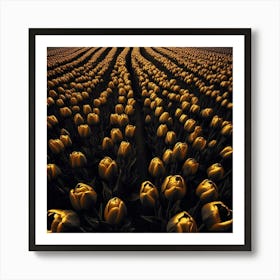 Golden Tulips 2 Art Print