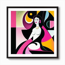 'The Woman In Pink' Art Print