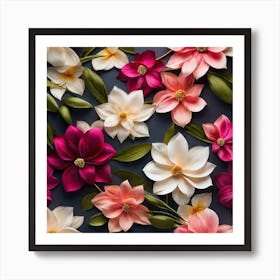 Magnolia Flowers Art Print