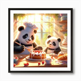 Panda Bears Art Print