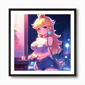 Peach clubbing Art Print