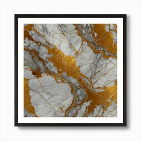 Gold Marble Texture Art Print