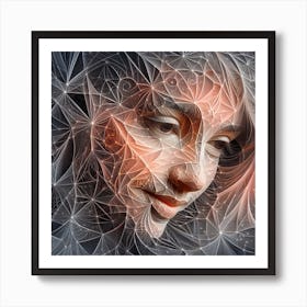 Abstract Portrait Of A Woman Art Print