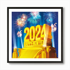 2024 Happy New Year Art Print