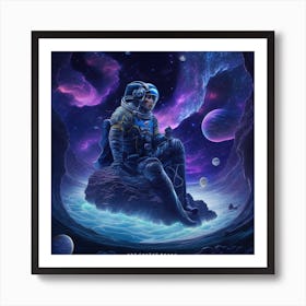 Astronaut In Space Art Print