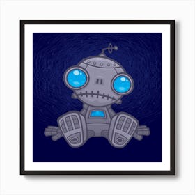 Sad Robot Art Print