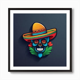 Day Of The Dead Skull 105 Art Print