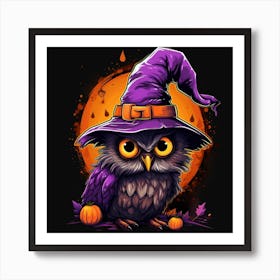 Halloween Owl 9 Art Print