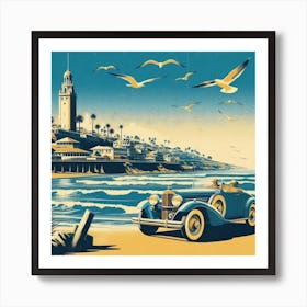 La Jolla, California. Vintage  Art Print