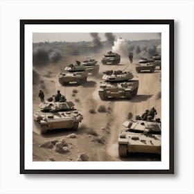 Iraqi Army Tanks Art Print