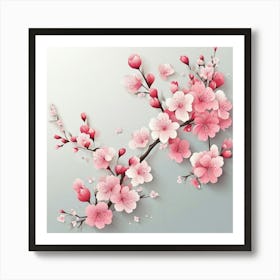 Sakura Blossoms art print Art Print