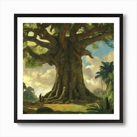 The Large Tree, Paul Gauguin 7 Art Print