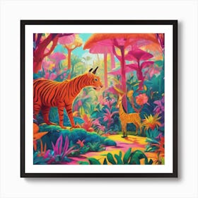 Tiger In The Jungle Art Print