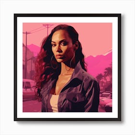 GTA Style Joan Smalls Art Print