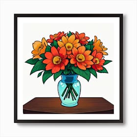 Bouquet Of Flowers Art Print