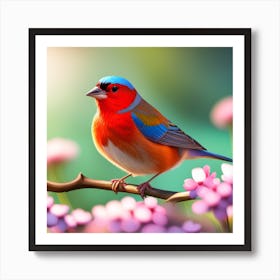 Bird On A Branch Art Print